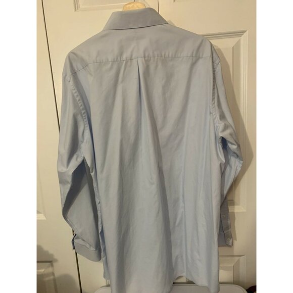 Murano Men’s Pale Blue‎ Slim Fit Dress Shirt with Pleated Cuffs Sz 17 1/2 /35 XL - Picture 5 of 5